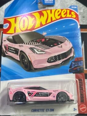 Hot Wheels Corvette C7 Z06 Pink Die-Cast Toy Car by Hot Wheels